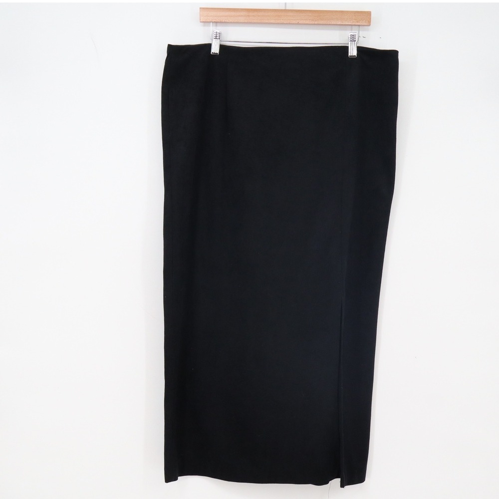 Wardrobe Maker Skirt Womens 3X Black Side Slit Maxi Excellent